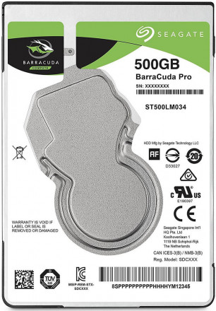 Жесткий диск для ноутбука 500Gb Seagate BarraCuda Pro SATA 6Gb/s 128Mb 2.5&quot; ST500LM034