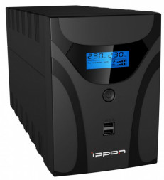 ИБП Ippon Smart Power Pro II 1200 Euro, 1200VA, 720Вт, AVR 162-290В, 4хEURO, управление по USB, RJ-45, LCD 1029740