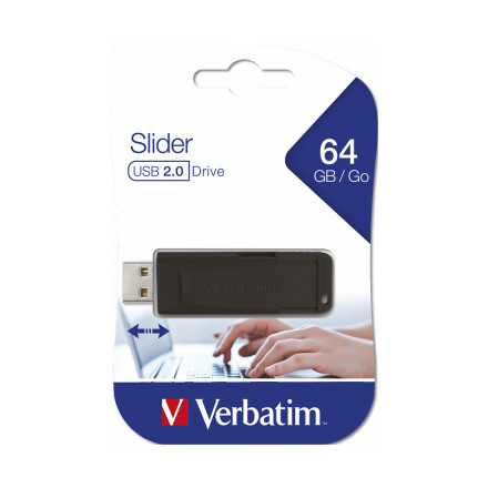 USB-накопитель Verbatim 98698 64GB USB 2.0 Чёрный