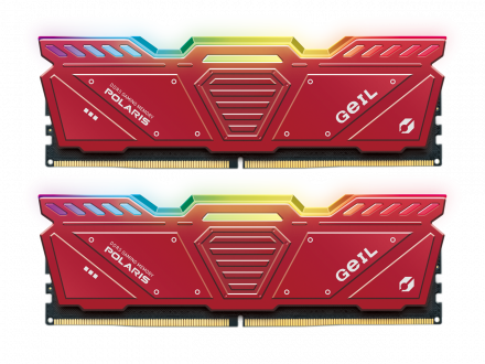 Оперативная память 32GB Kit (2x16GB) GEIL POLARIS RGB 5200Mhz DDR5 PC5-41600 42-42-42-84 1.1V GOSR532GB5200C42DC Red