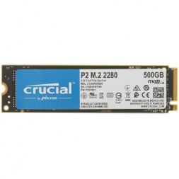 Твердотельный накопитель 500Gb SSD Crucial P2 3D NAND M.2 PCIe NVMe Gen3 R2300Mb/s W940MB/s CT500P2SSD8