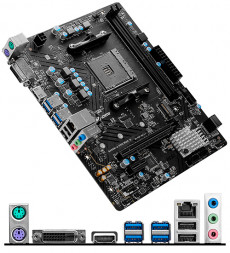 Материнская плата  AM4, MATX, AMD B450 (DVI+HDMI) MSI B450M-A PRO MAX II, 2DDR4, PCIx16, PCIx1, M.2