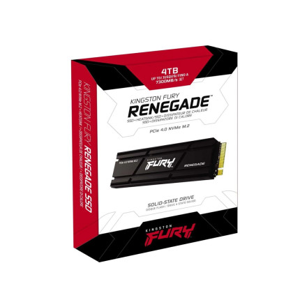 Твердотельный накопитель SSD 4 TB Kingston FURY Renegade, SFYRDK/4000G, PCIe 4.0 NVMe