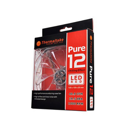Кулер для компьютерного корпуса Thermaltake Pure 12 LED DC Fan Red