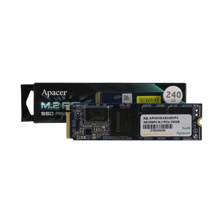 Твердотельный накопитель SSD M.2 240 GB Apacer AS2280P4, AP240GAS2280P4-1, PCIe 3.0 x4