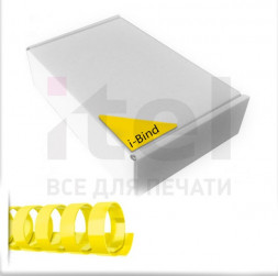 Пластиковые пружины для переплета  (6 мм/25) желтые (100 шт в пач)