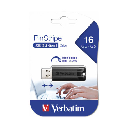 USB-накопитель Verbatim 49316 16GB USB 3.2 Чёрный