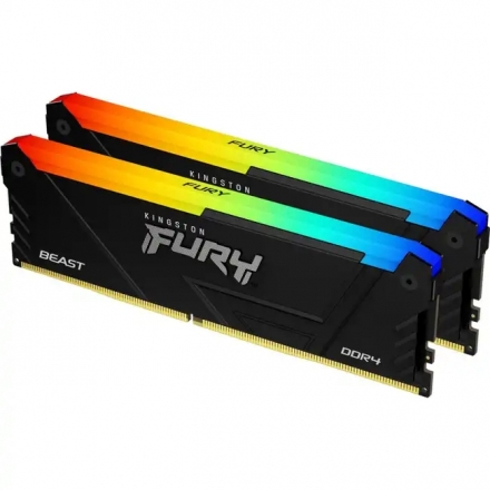 Оперативная память Kingston FURY Beast Black RGB KF426C16BB2AK2/16 DIMM DDR4, 16GB (2 x 8GB), 2666MH