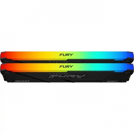 Оперативная память Kingston FURY Beast Black RGB KF426C16BB2AK2/16 DIMM DDR4, 16GB (2 x 8GB), 2666MH