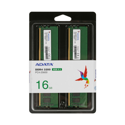 DIMM DDR4 16 GB kit &lt;3200MHz&gt; ADATA, AD4U32008G22-DTGN, (2x8GB), CL22