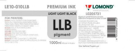 Чернила Stylus PRO 4880/7880/9880 LOMOND LE10-010LM Light Light Black / Св.Серый 1L. Пигментные