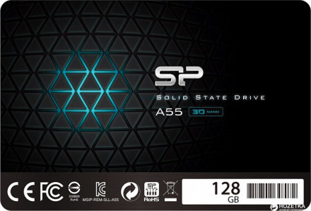 Твердотельный накопитель SSD SATA 128 GB Silicon Power Ace A55, SP128GBSS3A55S25, SATA 6Gb/s