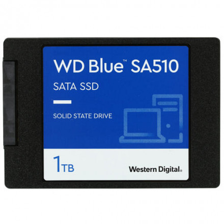 Твердотельный накопитель 1000GB SSD WD BLUE SA510 3D NAND 2.5” SATA3 R560Mb/s, W520MB/s. WDS100T3B0A