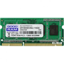 Оперативная память для ноутбука GOODRAM 4Gb DDR3 1600Mhz, GR1600S3V64L11S