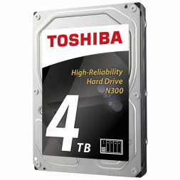 Жесткий диск для систем NAS HDD 4Tb TOSHIBA N300 7200rpm 128Mb SATA3 3,5&quot; HDWQ140UZSVA