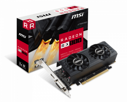 Видеокарта MSI Radeon RX 550, 2GB GDDR5 RX 550 2GT LP OC