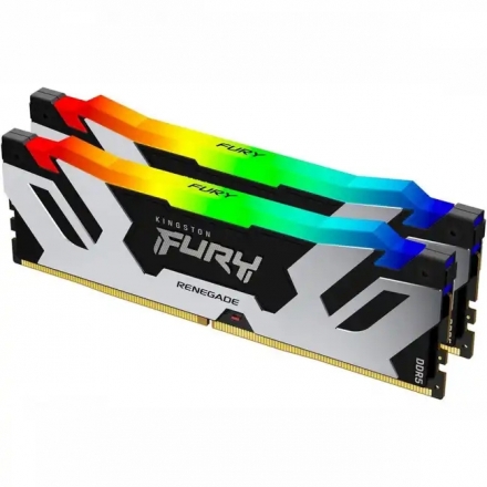 Оперативная память Kingston Fury Renegade Silver RGB DIMM DDR5, 48GB (2 x 24GB), 6400MHz KF564C32RSA