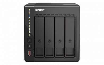 Сетевой NAS-сервер QNAP TS-453E-8G EU-RU 4 отсека 3,5&quot;/2,5&quot;, 2 порта 2,5 GbE BASE-T