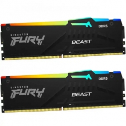 Оперативная память Kingston Fury Beast RGB DIMM DDR5, 16GB (2 x 8GB), 6000MHz KF560C36BBEAK2-16