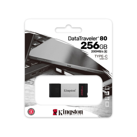 USB-накопитель Kingston DT80/256GB 256GB Серебристый