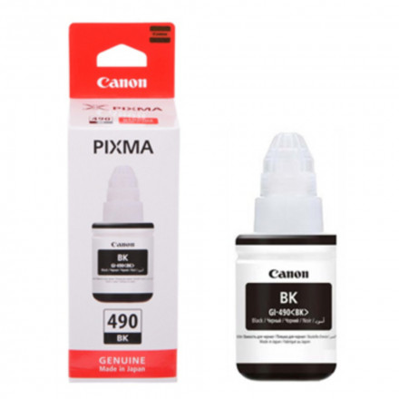 Картридж Canon INK GI-490 BK чёрный для PIXMA G1400/PIXMA G2400/PIXMA G3400 0663C001