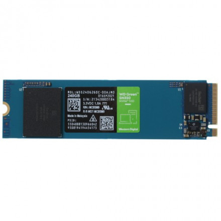 Твердотельный накопитель 240GB SSD WD GREEN SN350 M.2 2280 NVMe x4 R2400Mb/s W900Mb/s WDS240G2G0C