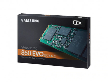 SSD Накопитель 1000Gb Samsung 860 EVO M.2 2280, MZ-N6E1T0BW