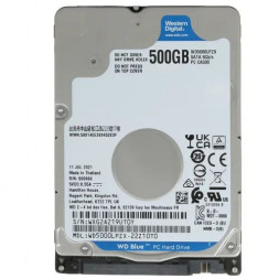 Жесткий диск для ноутбука500Gb WD Blue SATA6 Gb/s 128Mb 2,5&quot;5400rpm 6,8 мм WD5000LPZX