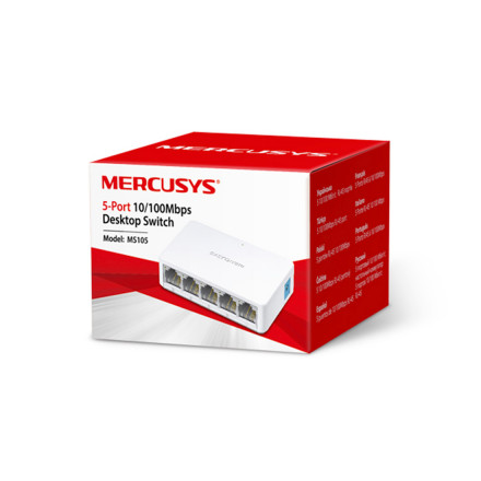 Mercusys MS105 5-портовый 10/100 Мбит/с настольный коммутатор