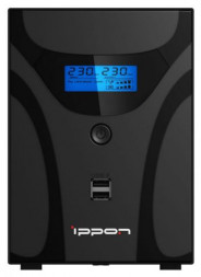 ИБП Ippon Smart Power Pro II 1600 Euro, 1600VA, 960Вт, AVR 162-290В, 4хEURO, управление по USB, RJ-45, LCD 1029742