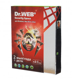 Антивирус Dr.Web Security Space Silver, подписка на 2 года, (акция +2 мес) на 1 ПК, box
