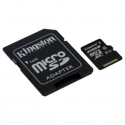 Карта памяти Kingston SDCS/256GB Class 10 256GB + адаптер