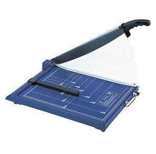 Резак для бумаги 928-3 А4 синий шторка-фиксатор пластик  (8 box)