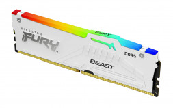 ОЗУ DIMM DDR5 Kingston FURY Beast White RGB 128Gb(32Gbx4)5600MT/s,2RX8,CL40-40-40,1.25V,288-pin,16Gbit,KF556C40BWAK4-128