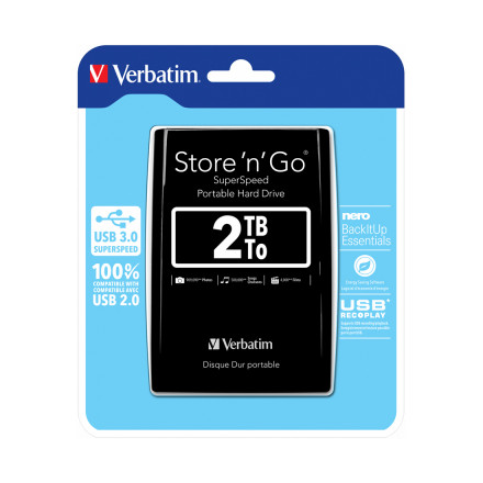 Внешний жёсткий диск Verbatim 2TB 2.5&quot; Store &#039;n&#039; Go Чёрный