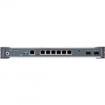 Маршрутизатор Juniper SRX300 Services Gateway includes hardware (8GE, 4G RAM, 8G Flash, power adapte