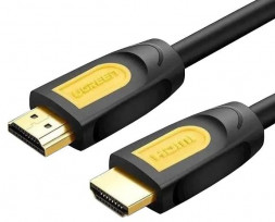 Кабель UGREEN HD101 HDMI Round Cable 2m (Yellow/Black)