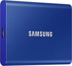 Внешний SSD500Gb SamsungT7 USB 3.2 Gen.2 (10 Гбит/c) Аппаратное AES 256-битное шифрование,Цвет: Indigo Blue, MU-PC500H/WW