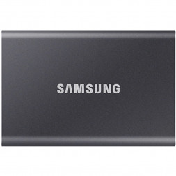 Внешний SSD 1000Gb Samsung T7 USB 3.2 Gen.2 (10 Гбит/c) Аппаратное AES 256-битное шифрование,Цвет: Серый, MU-PC1T0T/WW