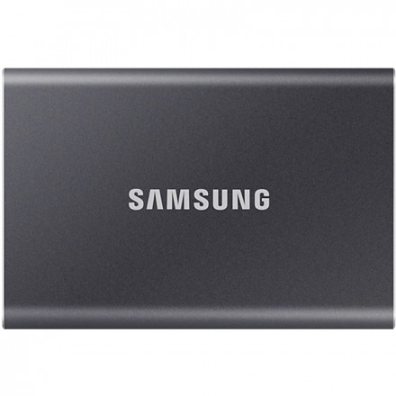 Внешний SSD 1000Gb Samsung T7 USB 3.2 Gen.2 (10 Гбит/c) Аппаратное AES 256-битное шифрование,Цвет: Серый, MU-PC1T0T/WW