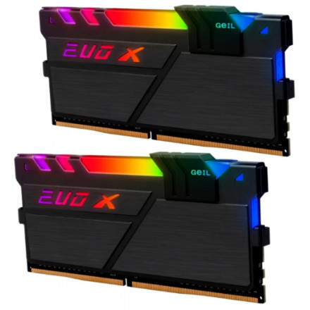 Оперативная память GEIL EVO X II Black 16GB Kit (2x8GB) DDR4 2400MHz, GEXSB416GB2400C16DC