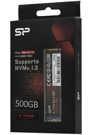 Твердотельный накопитель SSD M.2 500 GB Silicon Power UD70, SP500GBP34UD7005, NVMe