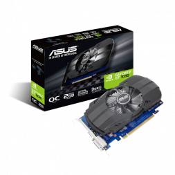 Видеокарта ASUS GeForce GT1030 Phoenix Fan OC Edition 2GB 3004Mhz 64 bit 1920x1200 DVIx1 HDMIx1 DDR5 PH-GT1030-)2G