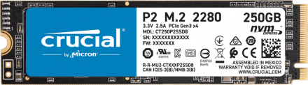 SSD Накопитель 250Gb Crucial P2 M.2 2280 NVMe, CT250P2SSD8