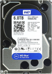 Жесткий диск HDD 6Tb Western Digital Blue SATA 6Gb/s 64Mb 5400rpm WD60EZRZ