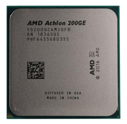 Процессор AMD Athlon 200GE, AM4, YD20GGC6M2OFB