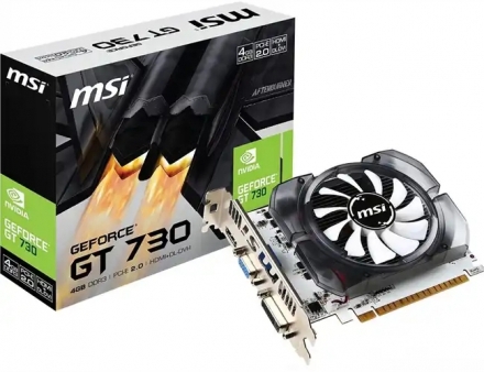 Видеокарта MSI GeForce GT 730, 4GB DDR3 128bit 1xVGA 1xDVI HDMI N730-4GD3V2