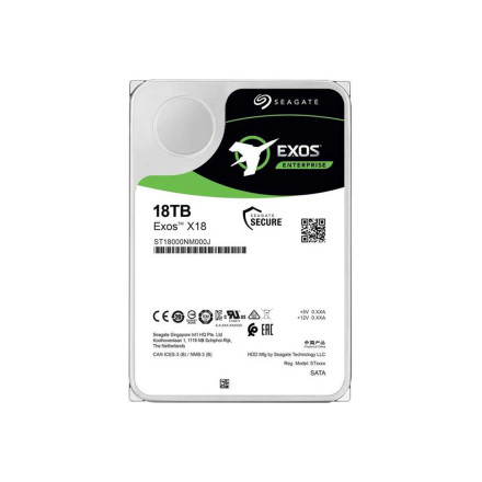 Жесткий диск HDD 18Tb Seagate EXOS X18 SATA3 3.5&quot; 256Mb 7200rpm ST18000NM000J