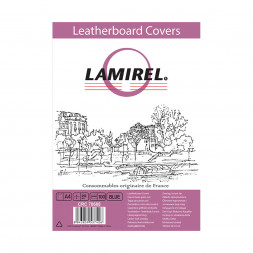 Обложки Lamirel Delta A4 LA-78688, картонные, с тиснением под кожу , цвет: синий, 230г/м², 100шт