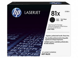 Тонер картридж HP CF281X 81X Black for LaserJet Enterprise M605/M606/M630 MFP, up to 25000 pages.